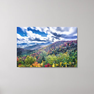autumn season in the mountains canvas print