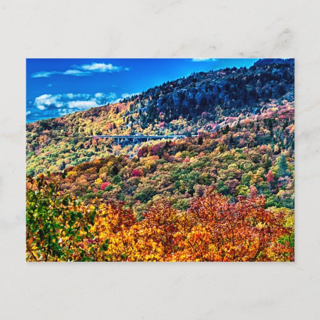 autumn season morning on blue ridge parkway mounta postcard (Front)