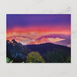 autumn season morning on blue ridge parkway mounta postcard
