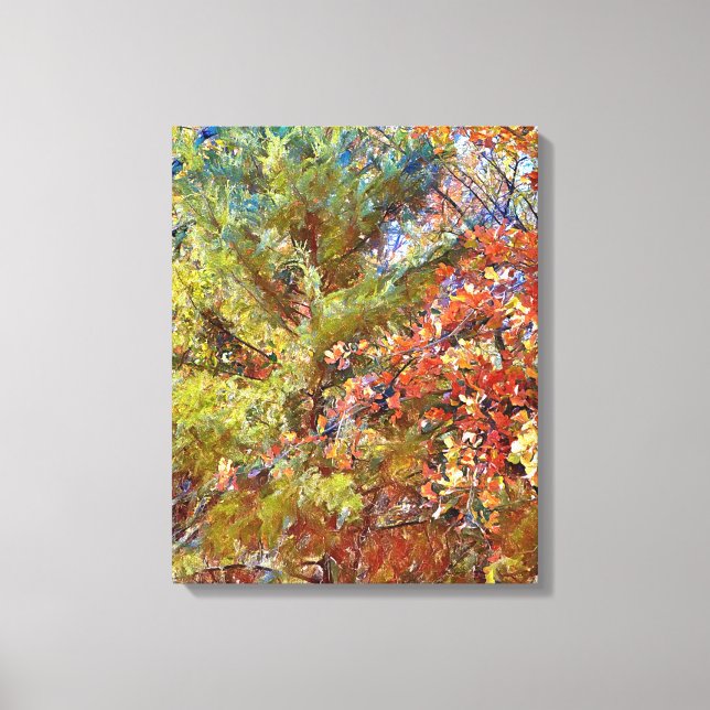 Autumn Season Nature Trees Close Up Art Canvas Print (Front)