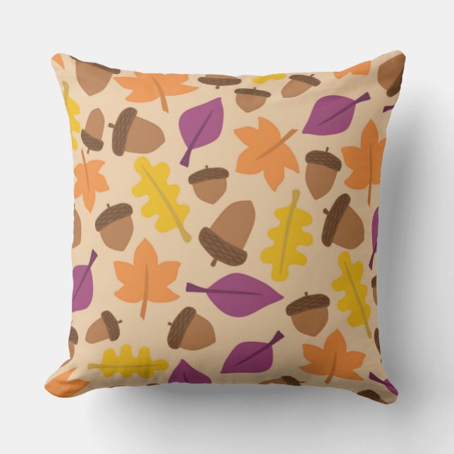 AUTUMN SEASON PATTERN THROW PILLOW (Front)