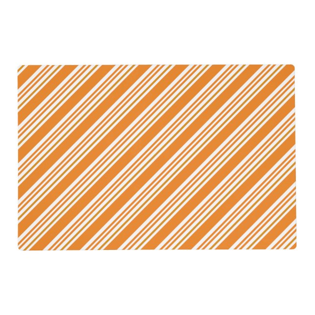 Autumn Season Stripe Pattern Placemat (Front)