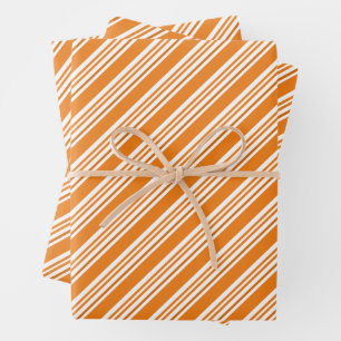 Autumn Season Stripe Pattern  Wrapping Paper Sheets