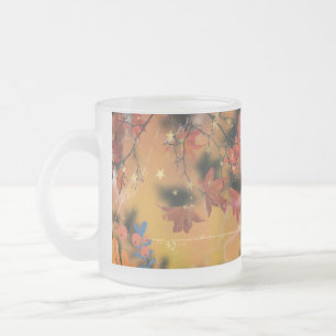 Autumn season time for Thanksgiving  Frosted Glass Coffee Mug