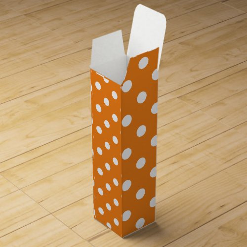 Autumn Season White Polka Dot Pattern Wine Box