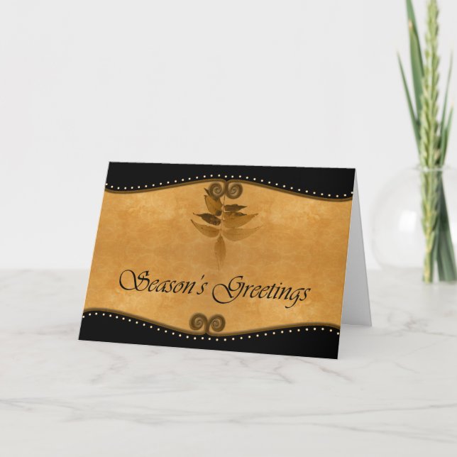 Autumn Season's Greetings Holiday Card (Front)