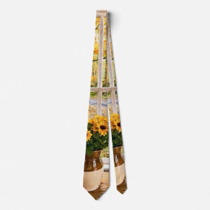 Autumn Seen Through a Window Neck Tie
