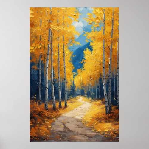 Autumn Serenity The Golden Path Poster