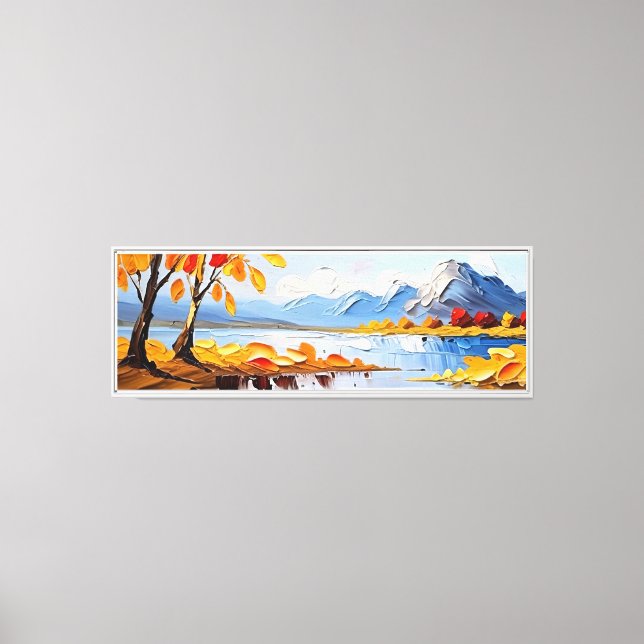 Autumn Serenity - Thick Impasto Landscape Canvas Print (Front)