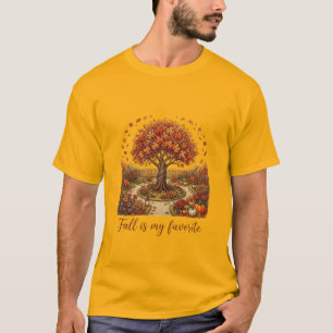Autumn Serenity Tree Graphic T-shirt