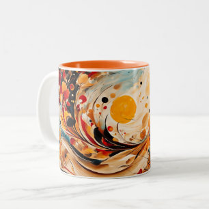 Autumn Series in Abstract Style Two-Tone Coffee Mug