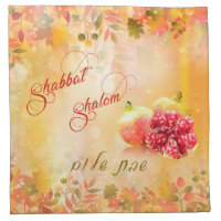 Autumn Shabbat Shalom Hebrew Challah Cover