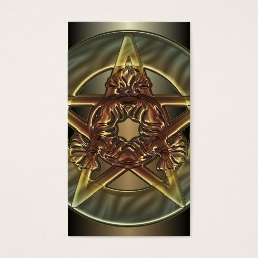 Customizable Autumn Shades Pentacle Business Card