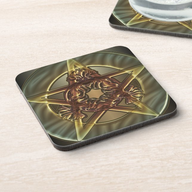 Autumn Shades Pentacle Coaster (Left Side)