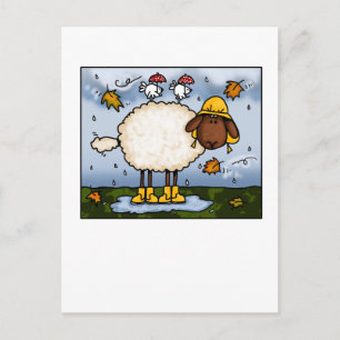 autumn sheep postcards
