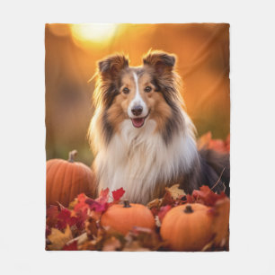 Autumn Sheltie – Gentle & Devoted Fleece Blanket