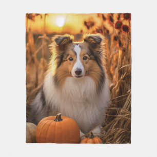 Autumn Sheltie – Gentle & Devoted Fleece Blanket