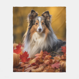 Autumn Sheltie – Gentle & Devoted Fleece Blanket
