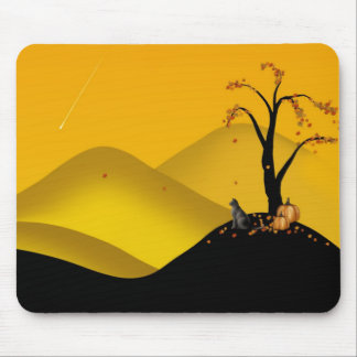 autumn shooting star fantasy mousepad