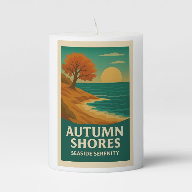 Autumn Shores – Seaside Serenity Candle (Front)
