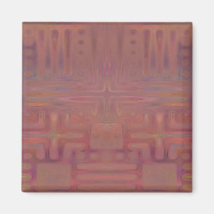 Autumn Show Wine Colored Abstract Magnet