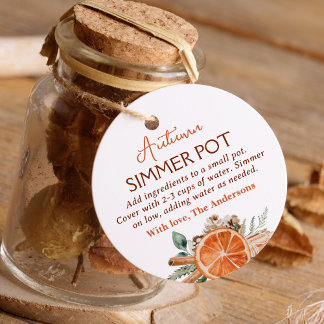 Autumn Simmer Pot Fall Simmering Potpourri Favor Tags