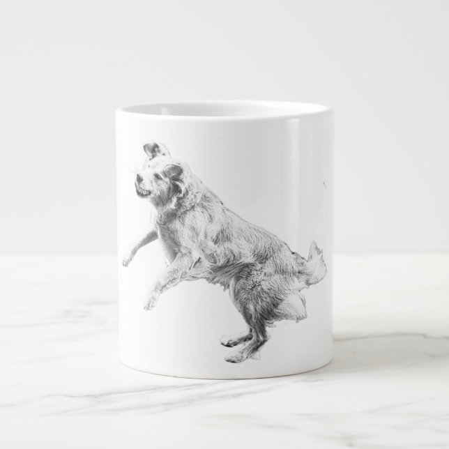 Autumn Skies, Flying Spirit Giant Coffee Mug (Front)