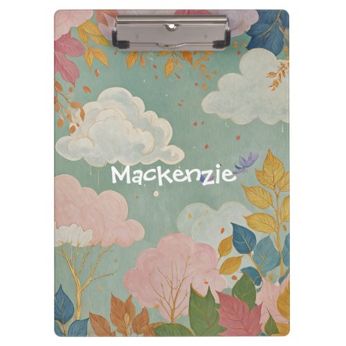 Autumn Skies Leaves and Clouds Harmony Clipboard