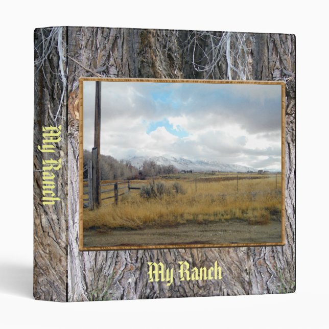 Autumn Skies Over Gold Fields 3 Ring Binder (Front/Spine)