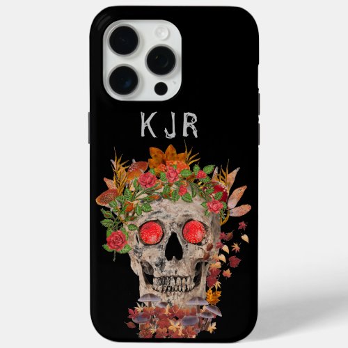 Autumn Skull with Mushrooms iPhone 15 Pro Max Case