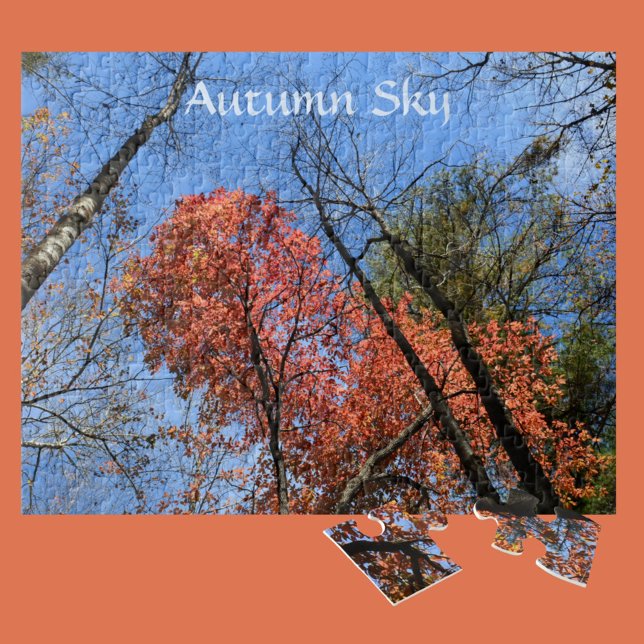 Autumn Sky Colorful Autumn Trees Photographic Jigsaw Puzzle (Creator Uploaded)