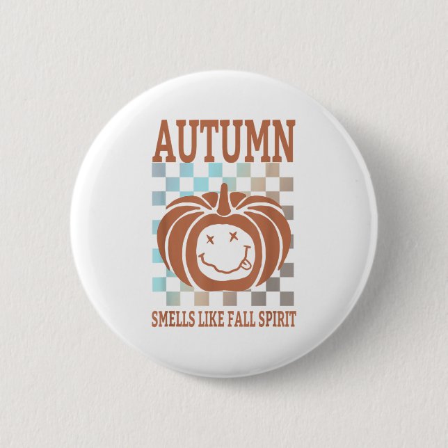 Autumn Smells Like Fall Spirit Funny Apparel  Button (Front)