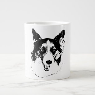 Autumn Smile in Ink Giant Coffee Mug