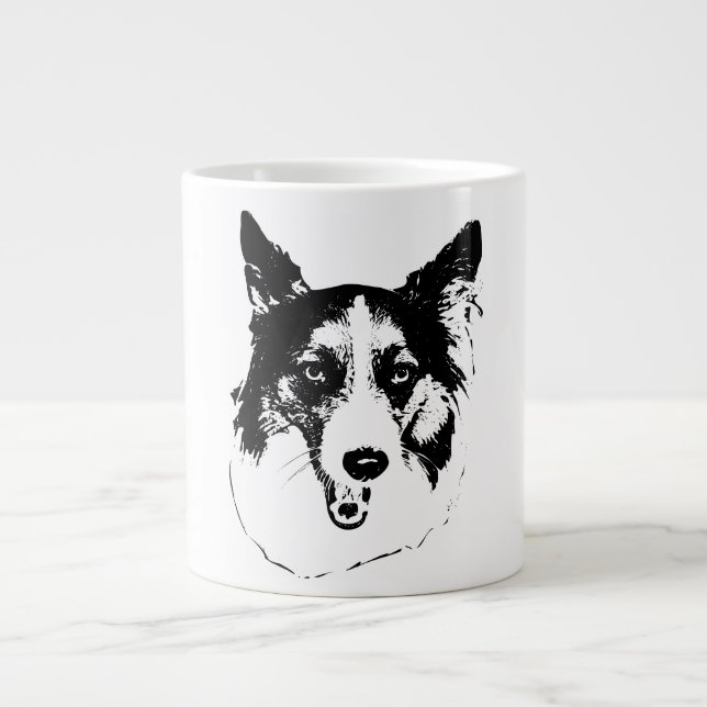 Autumn Smile in Ink Giant Coffee Mug (Front)