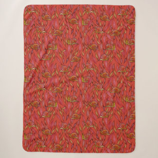Autumn Snails Sherpa Blanket