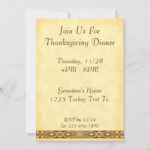 Autumn Song Thanksgiving Poem Custom Invitations