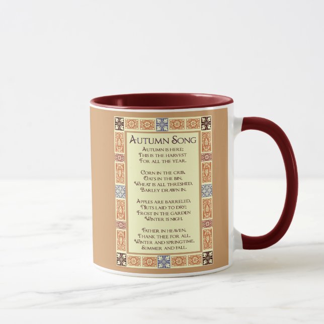 Autumn Song Thanksgiving Poem Mug (Right)