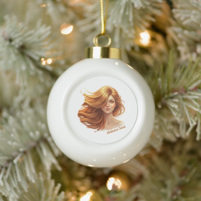 Autumn Soul | Timeless Beauty Seasonal Collection Ceramic Ball Christmas Ornament (Tree)