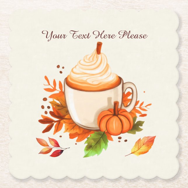 Autumn Spice Paper Coaster (Front)