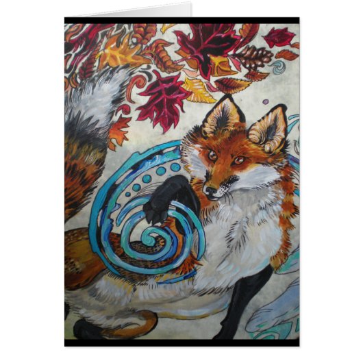 Autumn Spiral Fox Cards (Front)