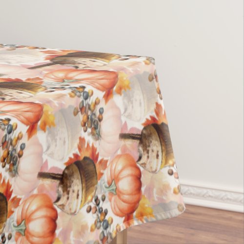 Autumn Spirit Cozy Watercolor Pattern Tablecloth