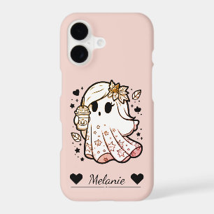 Autumn Spirit: Girly Ghost with Pumpkin Spice iPhone 17 Case
