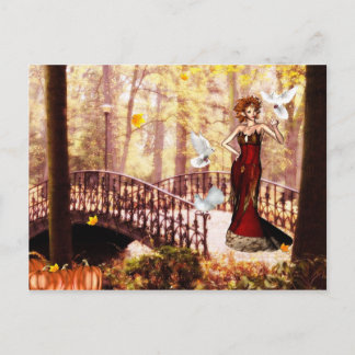 Autumn splendor elf postcard