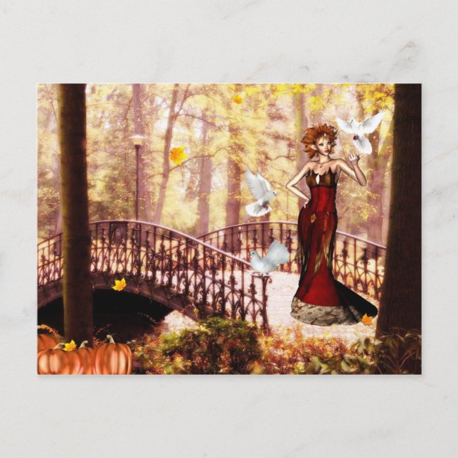 Autumn splendor elf postcard (Front)