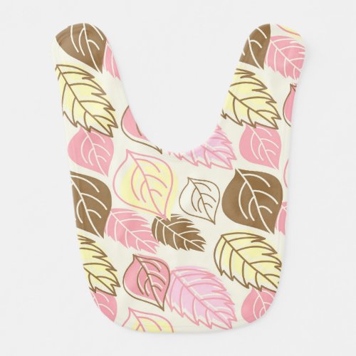 Autumn Splendor Leaf Seamless Pattern Baby Bib