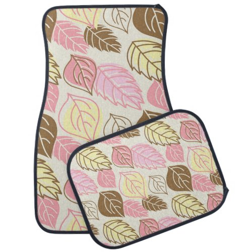 Autumn Splendor Leaf Seamless Pattern Car Floor Mat