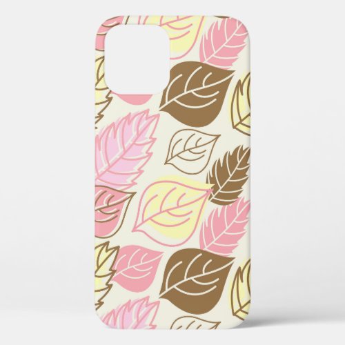 Autumn Splendor Leaf Seamless Pattern iPhone 12 Case