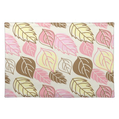 Autumn Splendor Leaf Seamless Pattern Cloth Placemat