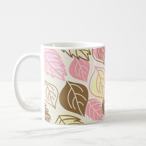 Autumn Splendor Leaf Seamless Pattern Coffee Mug