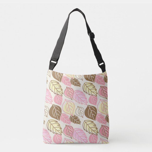 Autumn Splendor: Leaf Seamless Pattern Crossbody Bag (Front)